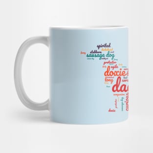 Dachshund Shapecloud Colourful Mug